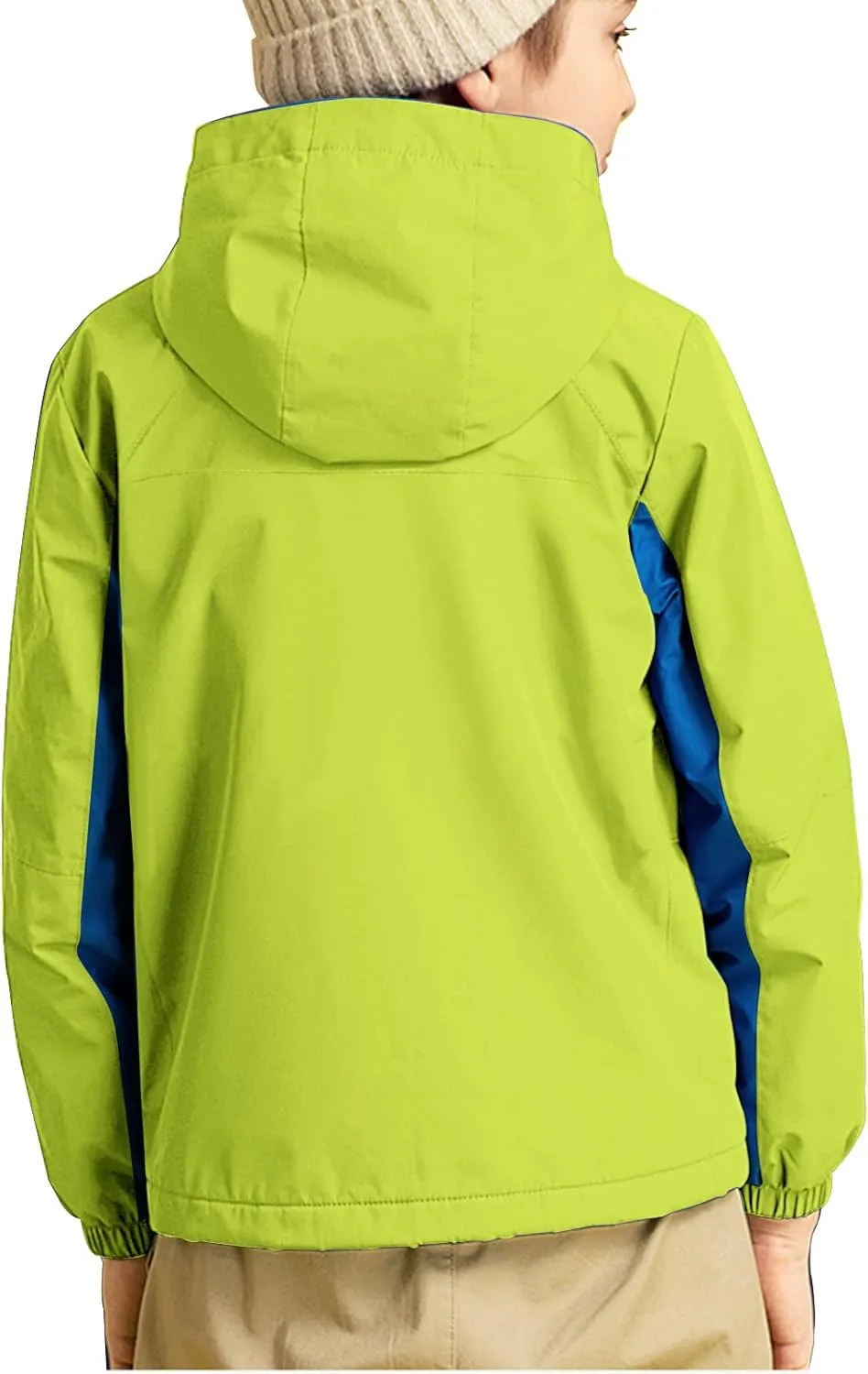Boy's Waterproof Ski Jacket,Kids Warm Winter Snow Coat,Hooded Fleece Outwear,Windproof RainCoat