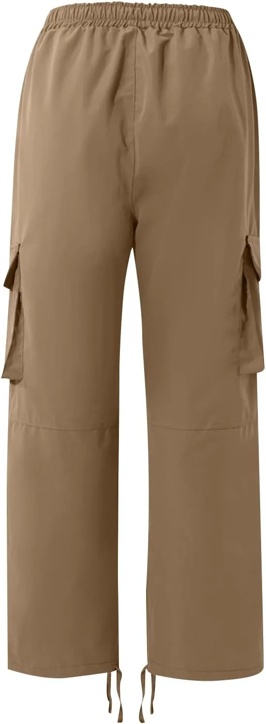 Cargo Work Pants for Men Elastic Waist Hiking Pants Plus Size Athletic Joggers with Multi Pockets Outdoor Tactical Pant