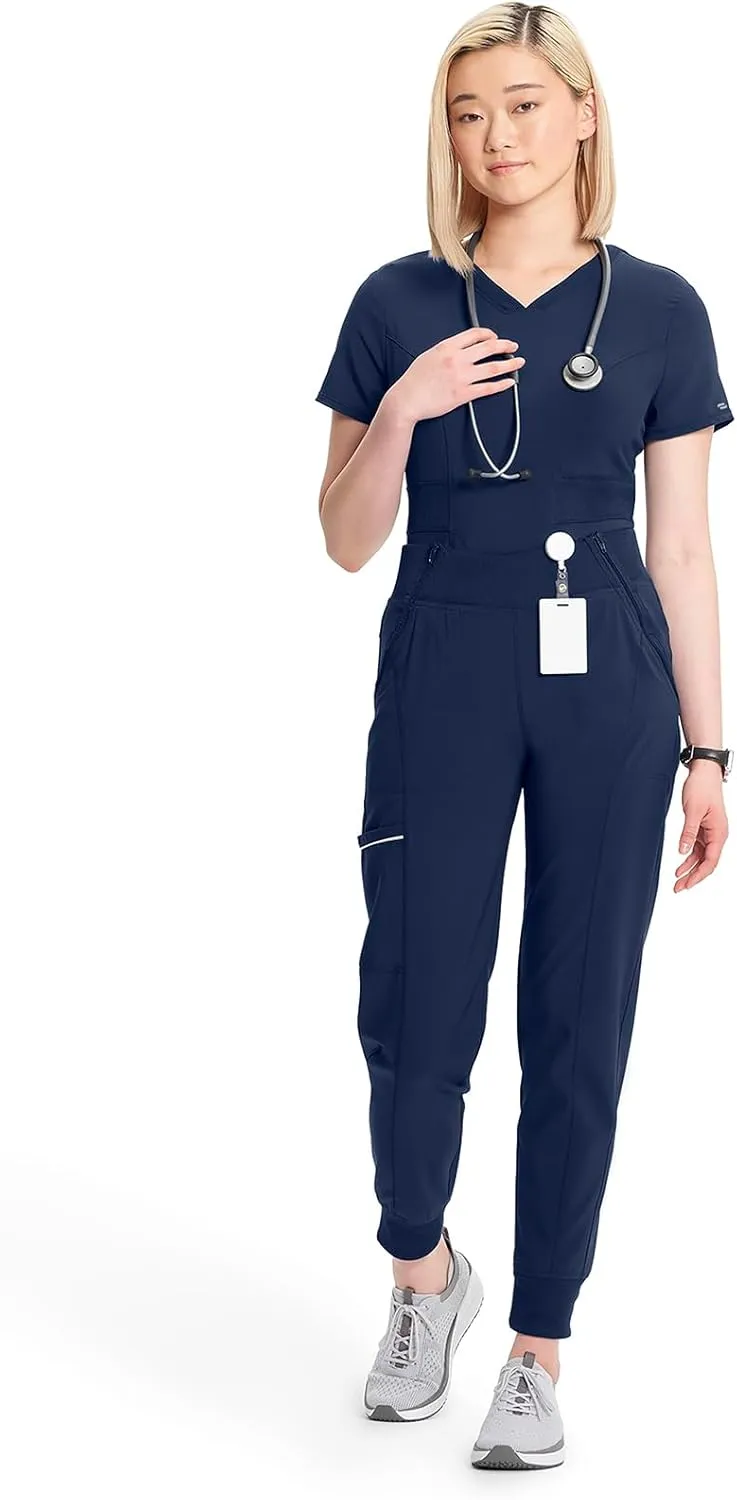 Cherokee Infinity Womens Scrub Jogger Pants Mid Rise with 5 Pockets, 360 Stretch Fabric - CK110A