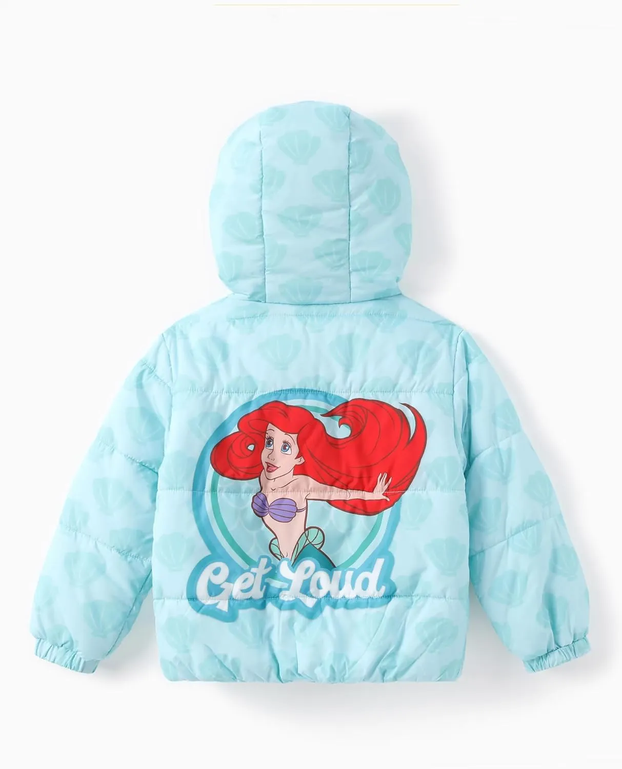 Disney Frozen Elsa Princess Belle Moana Minnie Toddler Girl Puffer Jacket Lightweight Packable Warmth Winter Coat 2-10 Years