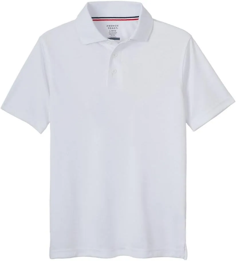 French Toast Boys' Moisture Wicking Performance Sport Polo Short Sleeve Shirt