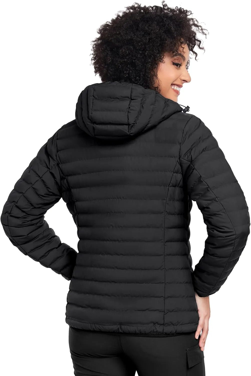 Little Donkey Andy Women's Warm Waterproof Puffer Jacket Hooded Windproof Winter Coat with Recycled Insulation