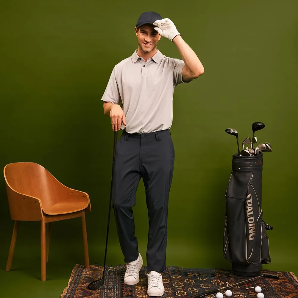 Men's Golf Polo Shirts Short Sleeve, Wicks Moisture UV Protection Golf Polo Shirts for Men UPF 50