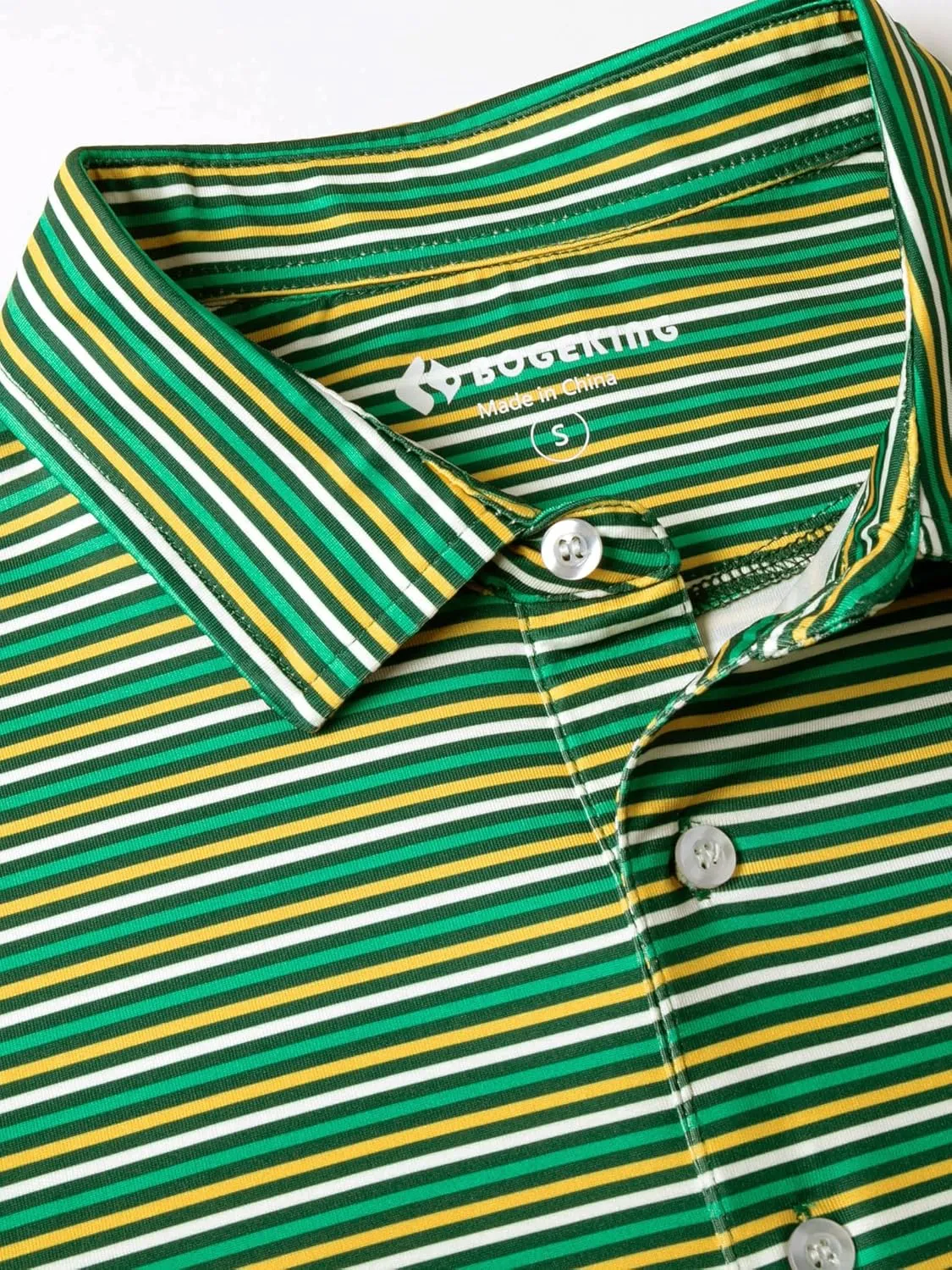 Mens Golf Shirts Short Sleeve Print Dry Fit Moisture Wicking Performance Polo Shirt