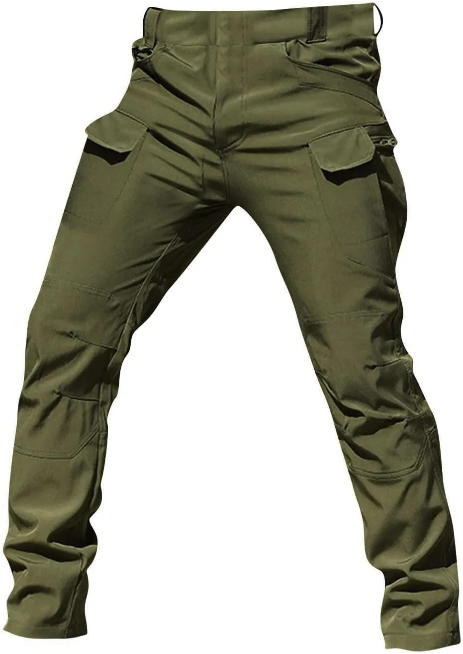 midelxp Stretch Cargo Pants for Men Work Ripstop Flex Flexcamo Tactical Waterproof Pants Camping Hiking Pants Multi Pockets