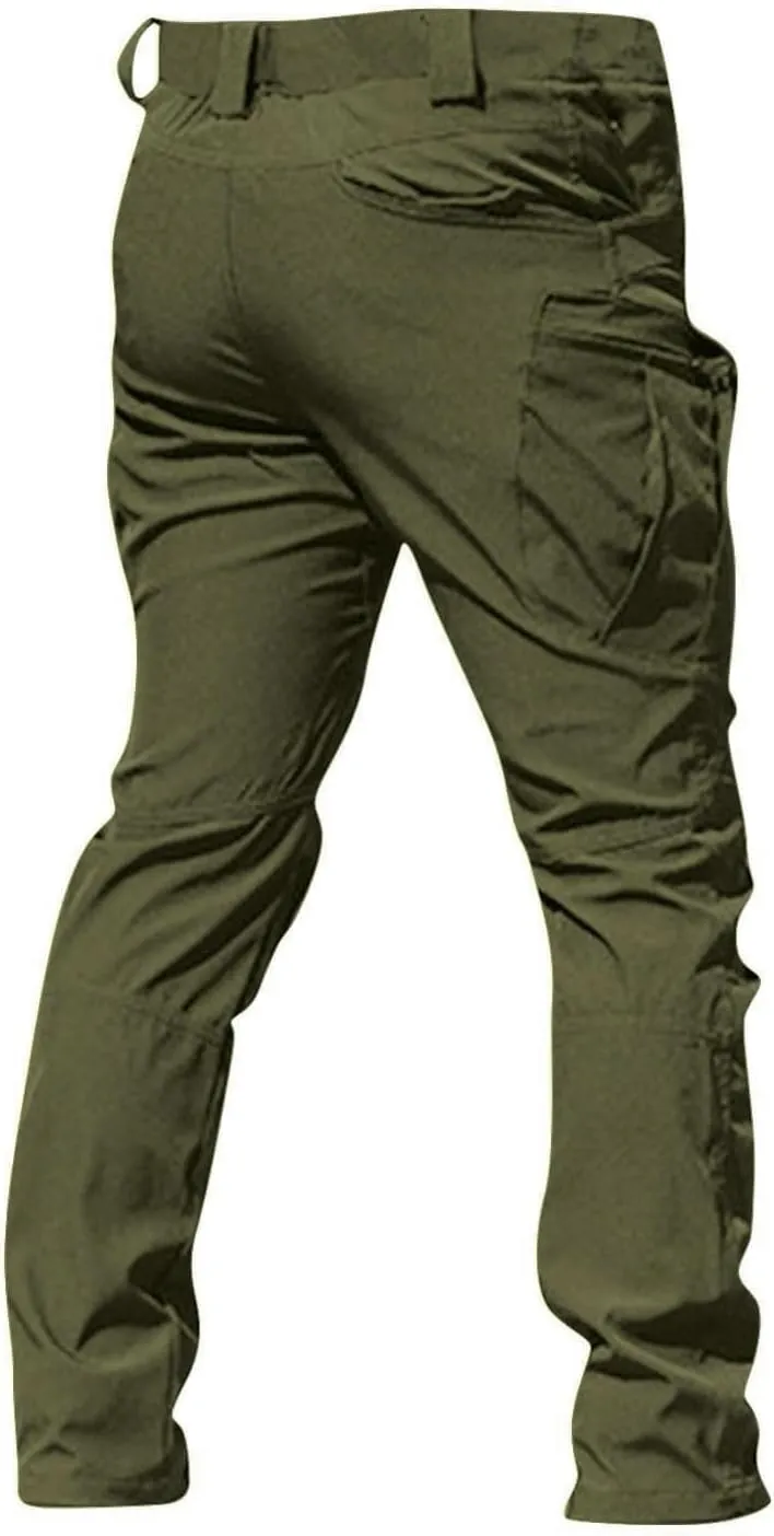 midelxp Stretch Cargo Pants for Men Work Ripstop Flex Flexcamo Tactical Waterproof Pants Camping Hiking Pants Multi Pockets