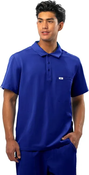 Peelz Jack 4-Pocket Polo Scrub Tops for Men - Soft Stretch Fabric Scrubs, Fashion-Forward Men's Scrub Top, Classic Fit