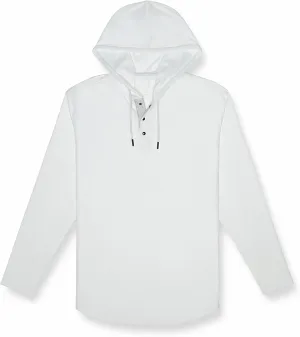 Performance Drop-Cut Circuit Long Sleeve Men's Shirt - Classic Fit, Hoodie with Adjustable Drawcord - Lightweight