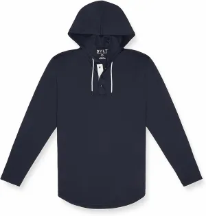 Performance Drop-Cut Circuit Long Sleeve Men's Shirt - Classic Fit, Hoodie with Adjustable Drawcord - Lightweight