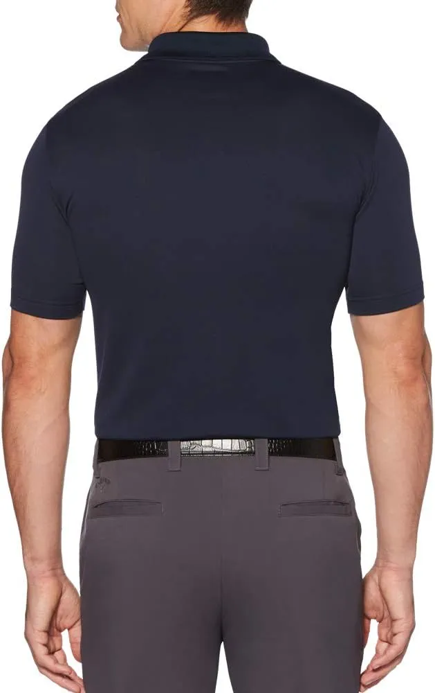 PGA TOUR Men's Short Sleeve Airflux Solid Polo Shirt with Pocket