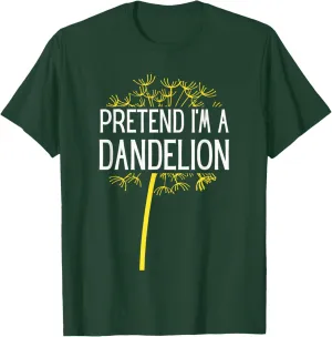 Pretend I'm A Dandelion Easy Halloween Costume T-Shirt