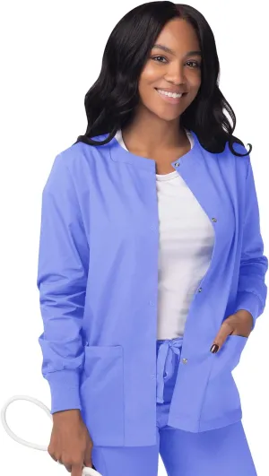Sivvan Scrubs for Women - Front Snap Warm - Up Jacket