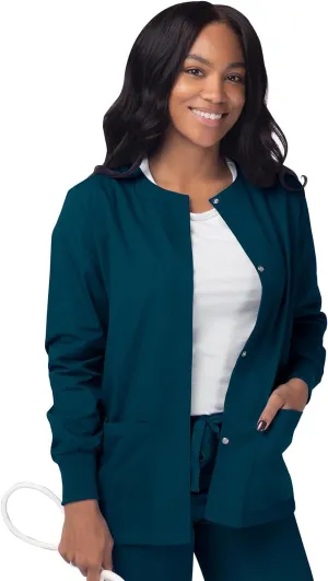 Sivvan Scrubs for Women - Front Snap Warm - Up Jacket