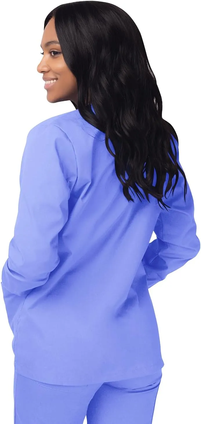 Sivvan Scrubs for Women - Front Snap Warm - Up Jacket