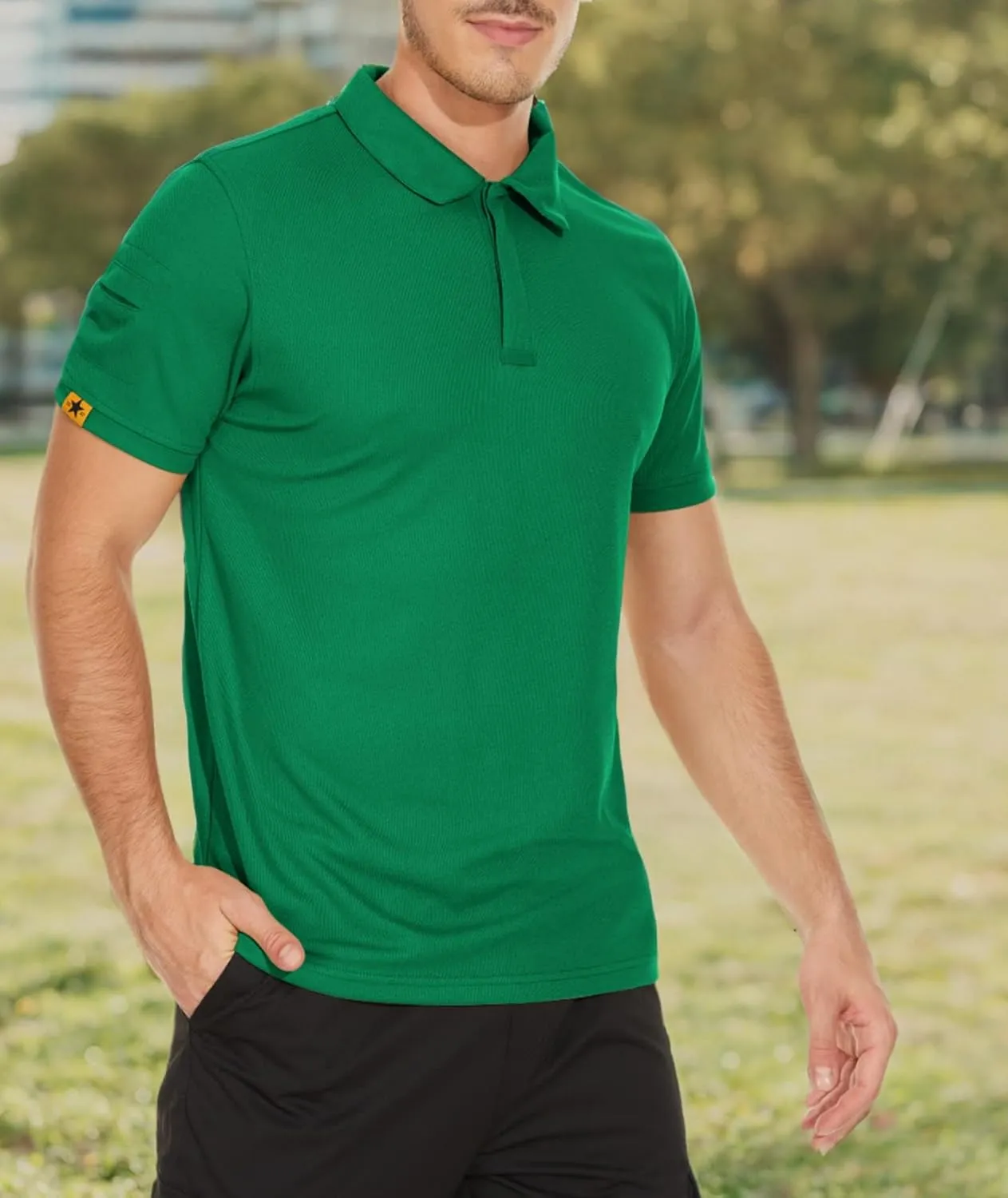 V VALANCH Mens Polo Shirts Short Sleeve Moisture Wicking Golf Polo Athletic Collared Shirt Tennis T-Shirt Tops