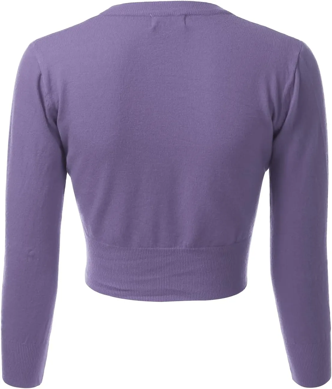 Women's 3/4 Sleeve Soft Open Front Cropped Sweater Cardigan (S-XXL)