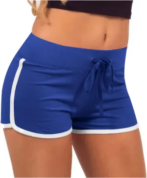 Womens Running Active Gym Shorts Yoga Short Pants Lightweight Drawstring Soft Stretchy Summer Slim Fit Lounge Shorts